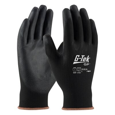 Seamless Knit Nylon Gloves - Polyurethane Coated Smooth Grip