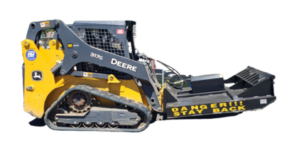 317G Skid Steer With Mower Attachment