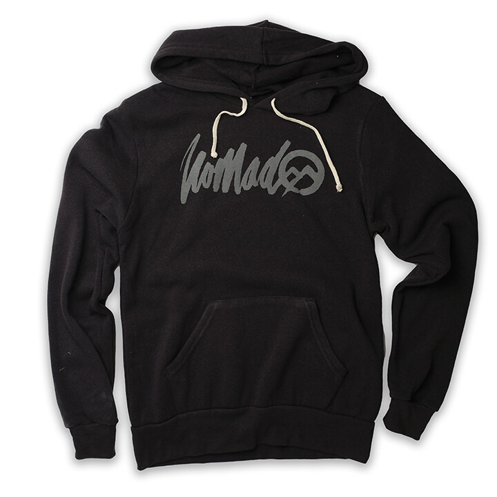 Nomad Hoodie w Rough Logo - Eco True Black
