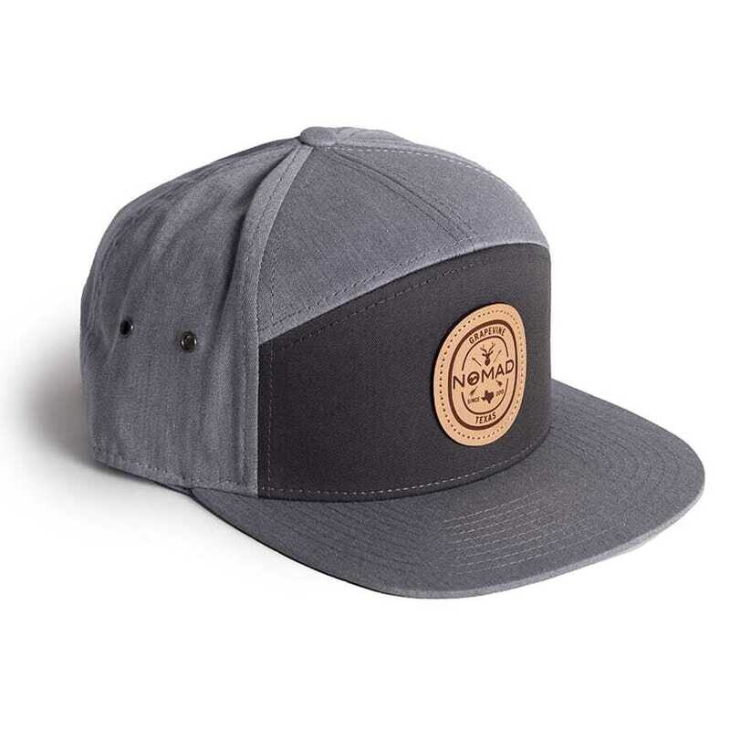 Nomad 7-Panel Hat - Oval Leather Patch - Chr/Hth 