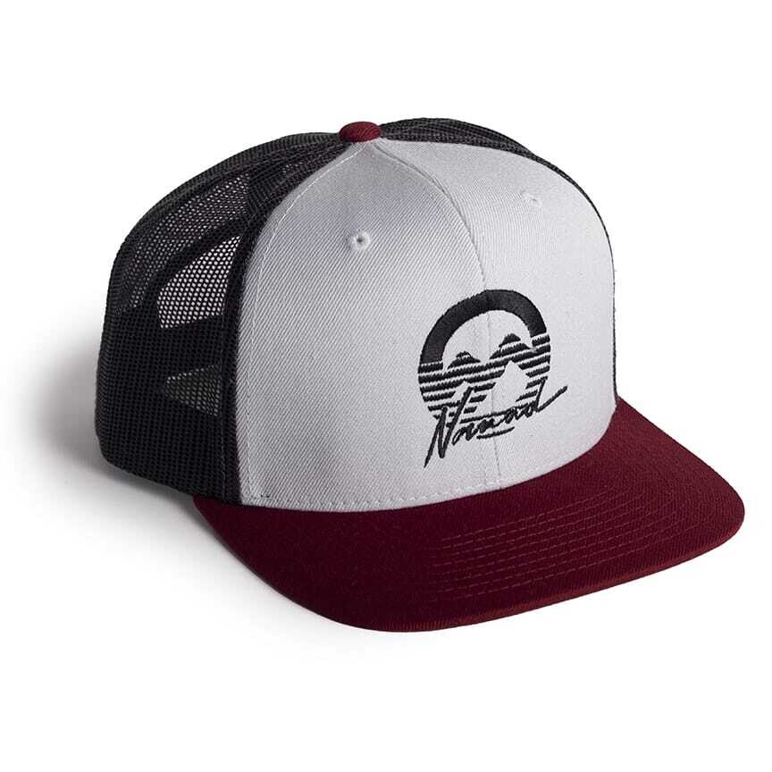 Nomad Trucker Hat - 80&#39;s Logo - Black/Red