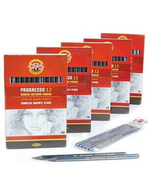 Progresso Woodless Graphite Pencils Lacquered - Box of 12 Progresso Woodless Graphite Pencils Lacquered - Box of 12