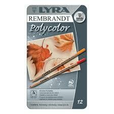 Lyra Rembrandt Polycolor - 12 pencils in Tin Case Lyra Rembrandt Polycolor - 12 pencils in Tin Case
