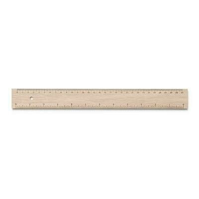 Wooden Ruler with cm/inch from Sustainable Forests Wooden Ruler with cm/inch from Sustainable Forests