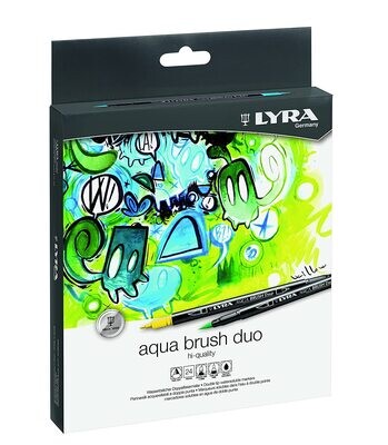 LYRA Aqua brush duo - 24 assorted water soluble markers