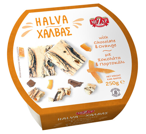 Greek Halva with Chocolate &amp; Orange - 250g tub