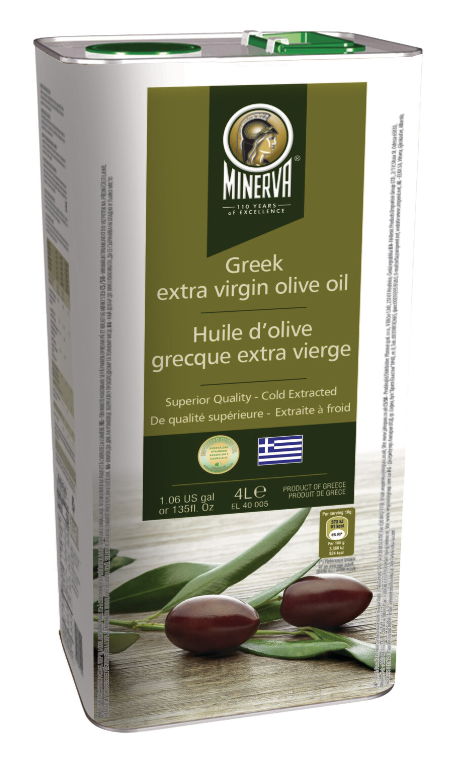 Minerva Extra Virgin Olive Oil - 4L Tin