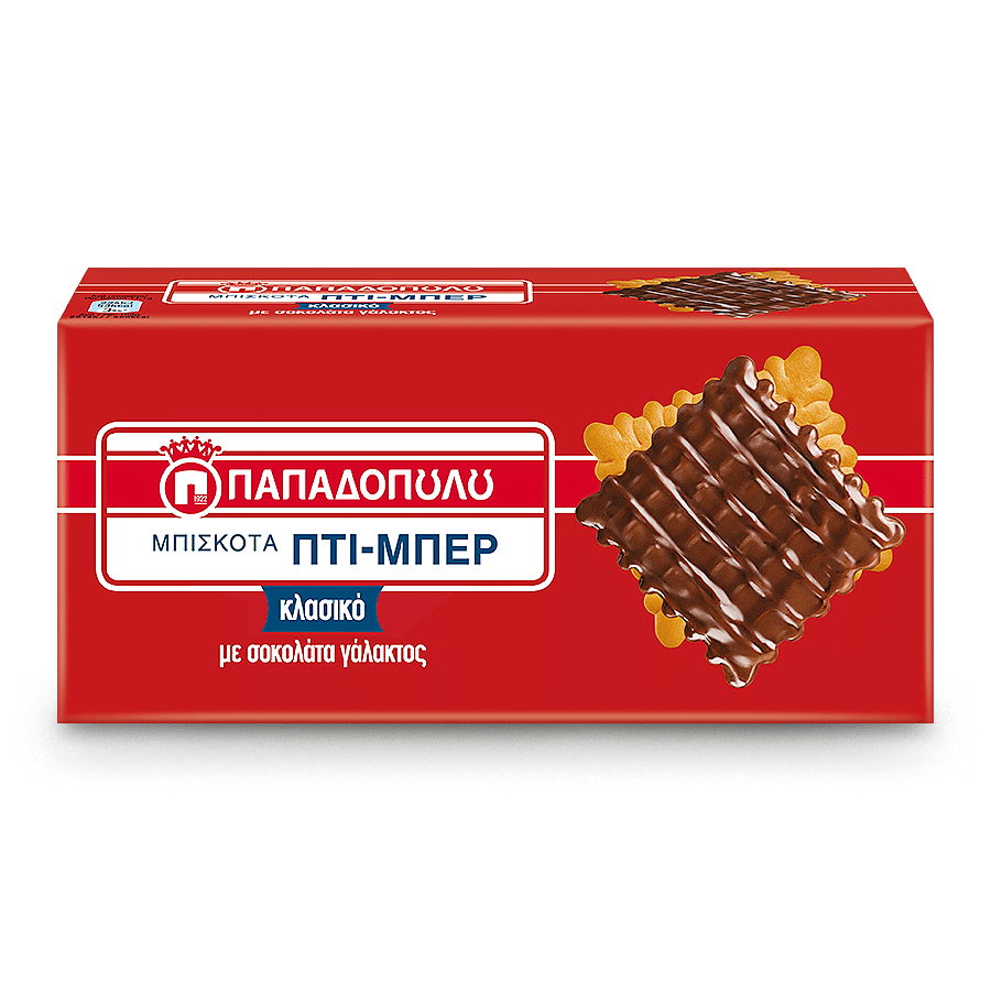 Papadopoulou Petit-Beurre Coated with Milk Chocolate - 225g