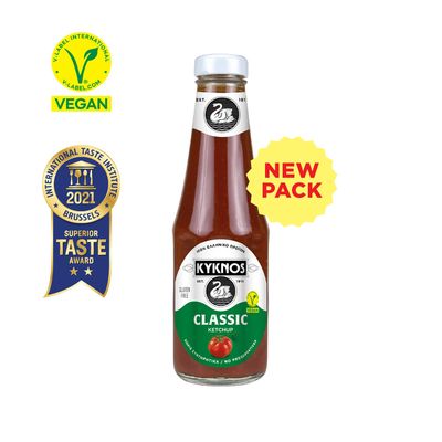 Kyknos Ketchup Glass Bottle - 330g glass bottle