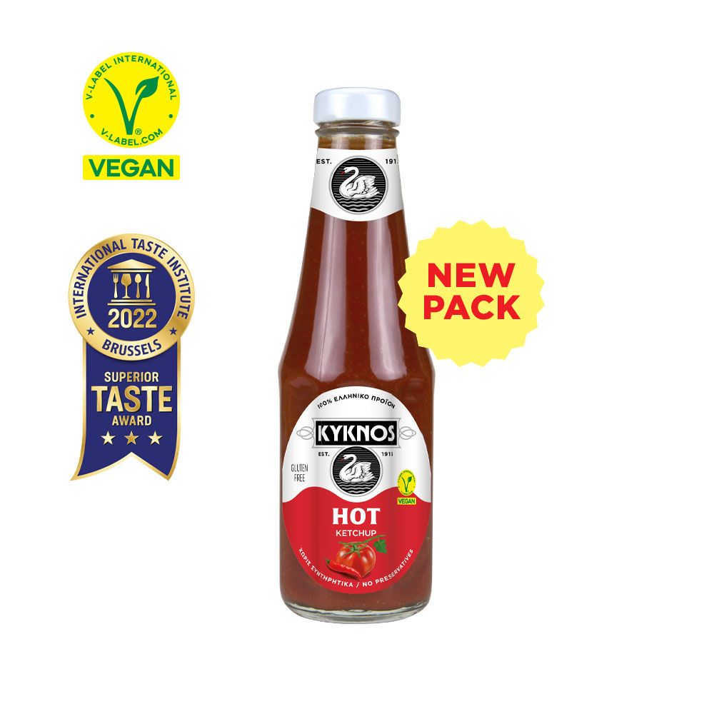 Kyknos Hot Ketchup - 330g glass bottle