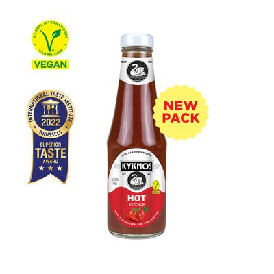 Kyknos Hot Ketchup - 330g glass bottle