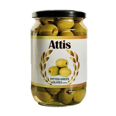 Attis Pitted Green Olives - 400g Jar