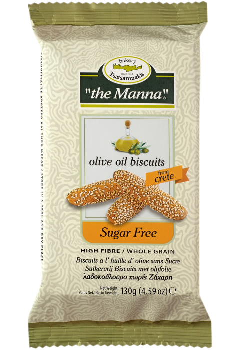 Handmade Olive Oil Biscuits Sugar Free (To Manna) - 130g