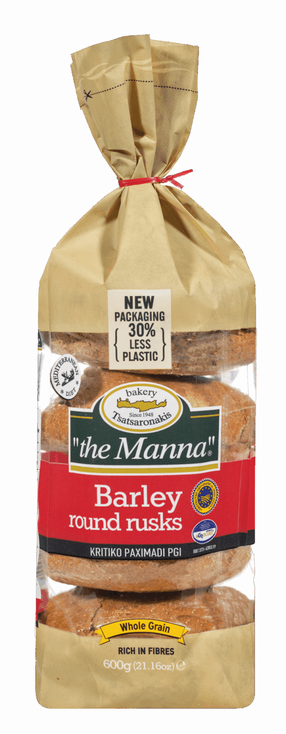 Round Barley Rusks (Cut) (To manna) - 600g