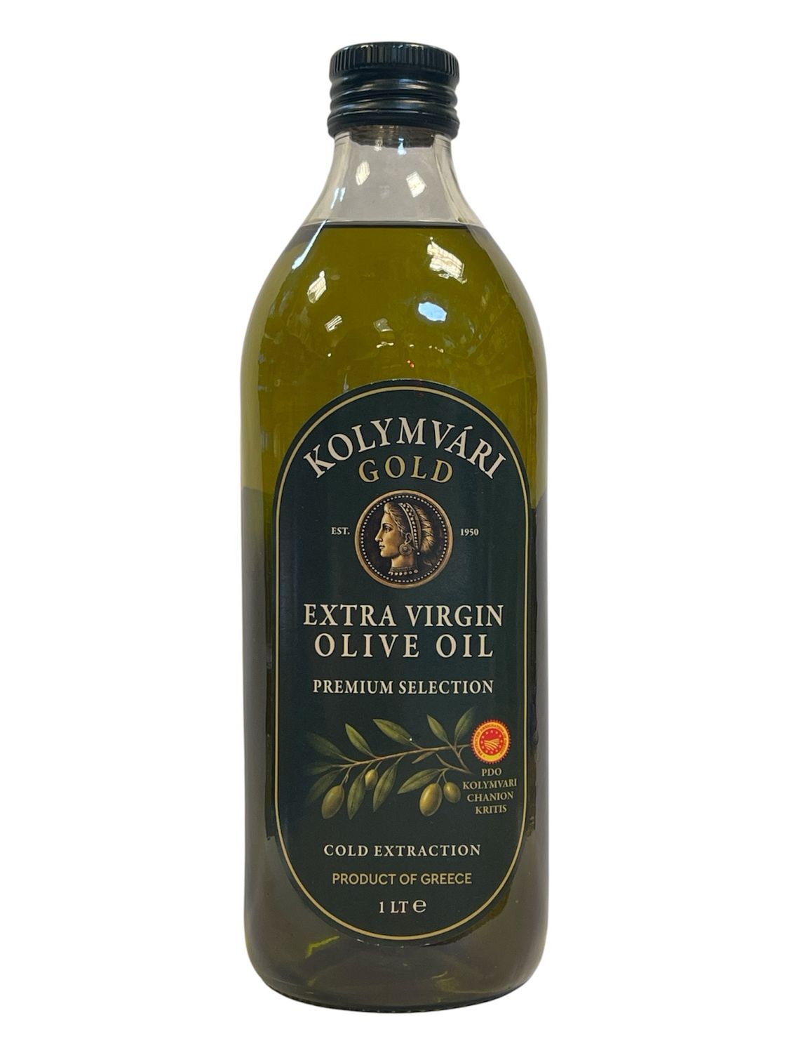 Kolymvari Gold Extra Virgin - 1L glass bottle