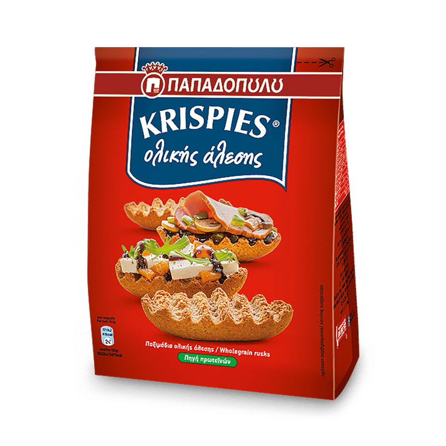 KRISPIES wholegrain Rusks (Papadopoulos) - 200g