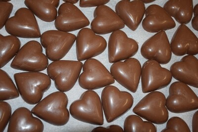 A Dozen Chocolate Hearts, Choice of Chocolate: All Milk Chocolate