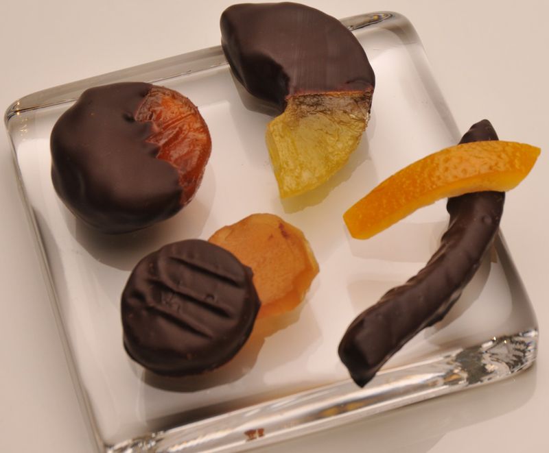 Chocolate Dipped Candied Fruit