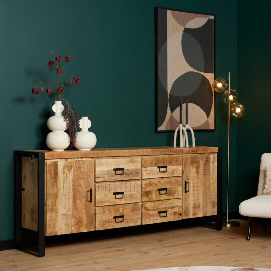 Dressoir Boaz | 2 deurs 6 lades | 200 cm Dressoir Boaz | 2 deurs 6 lades | 200 cm