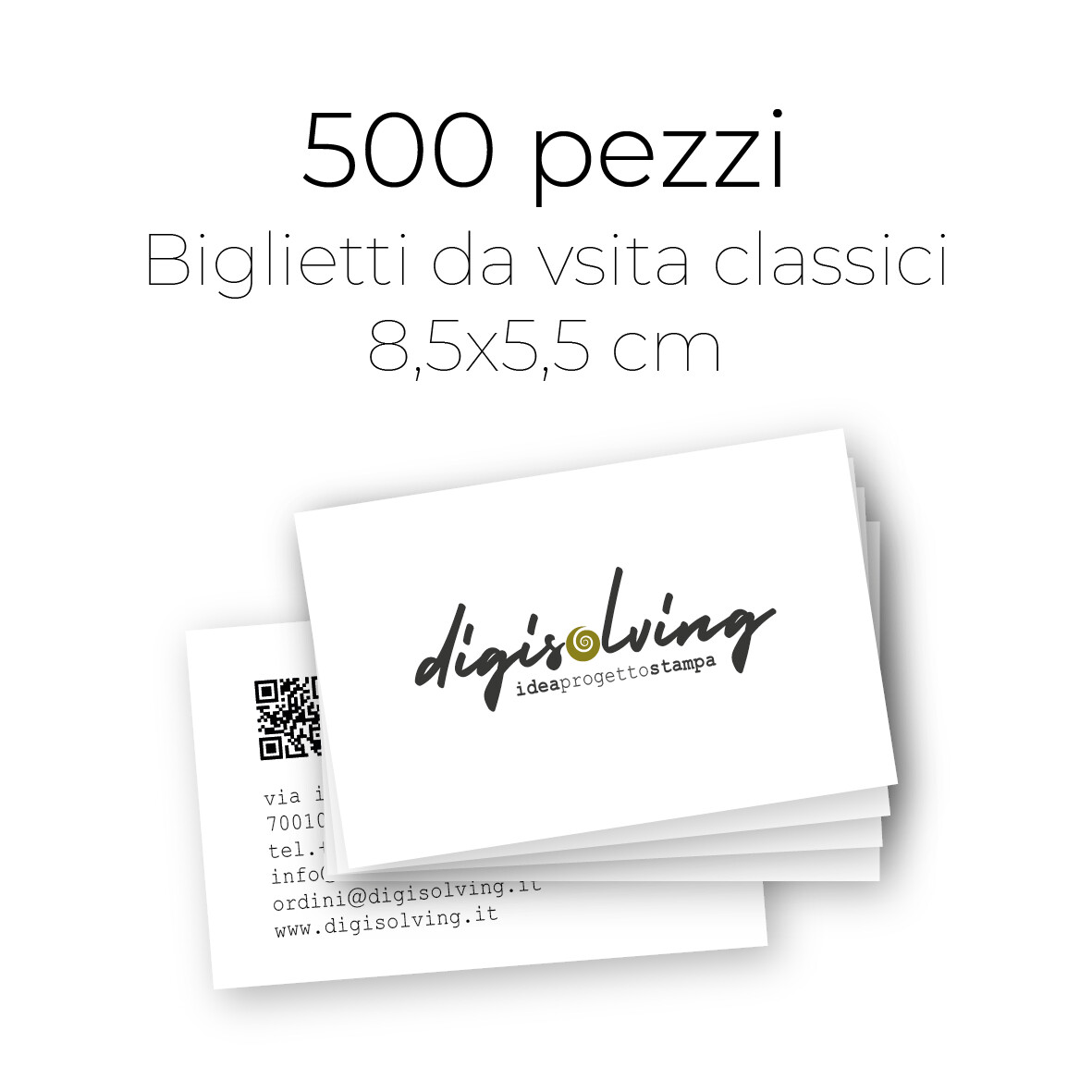 500 Biglietti da Visita 8,5x5,5 cm