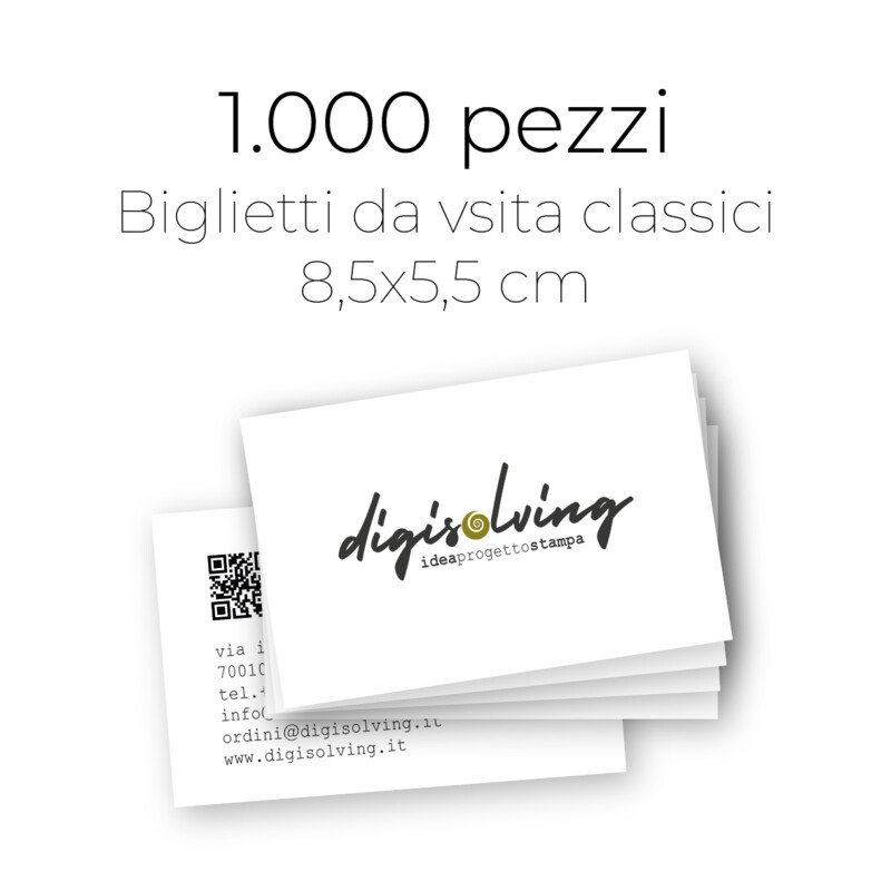 1.000 Biglietti da Visita 8,5x5,5 cm