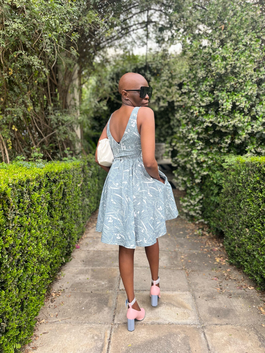 Short Flare Back Wrap Dress