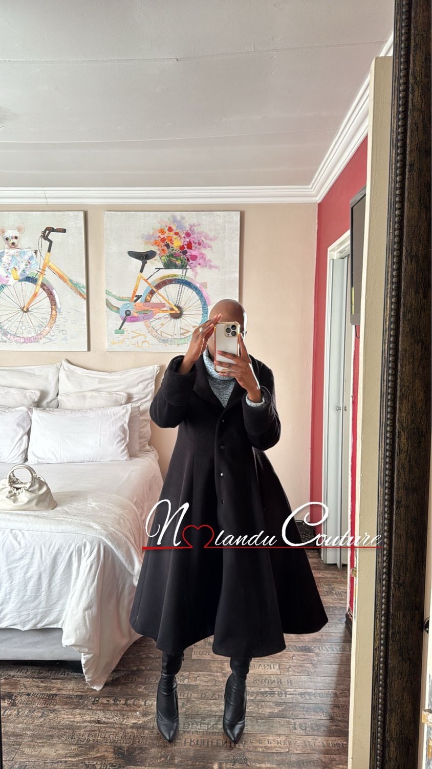 Flare Coat With Pockets