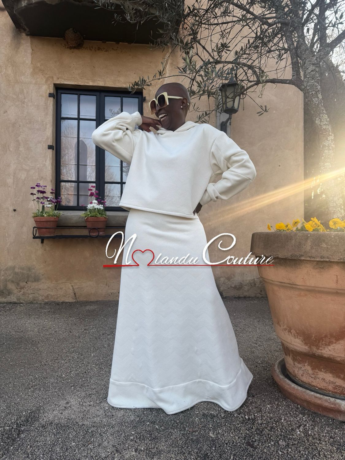 Maxi Sweater Skirt And Hoodie