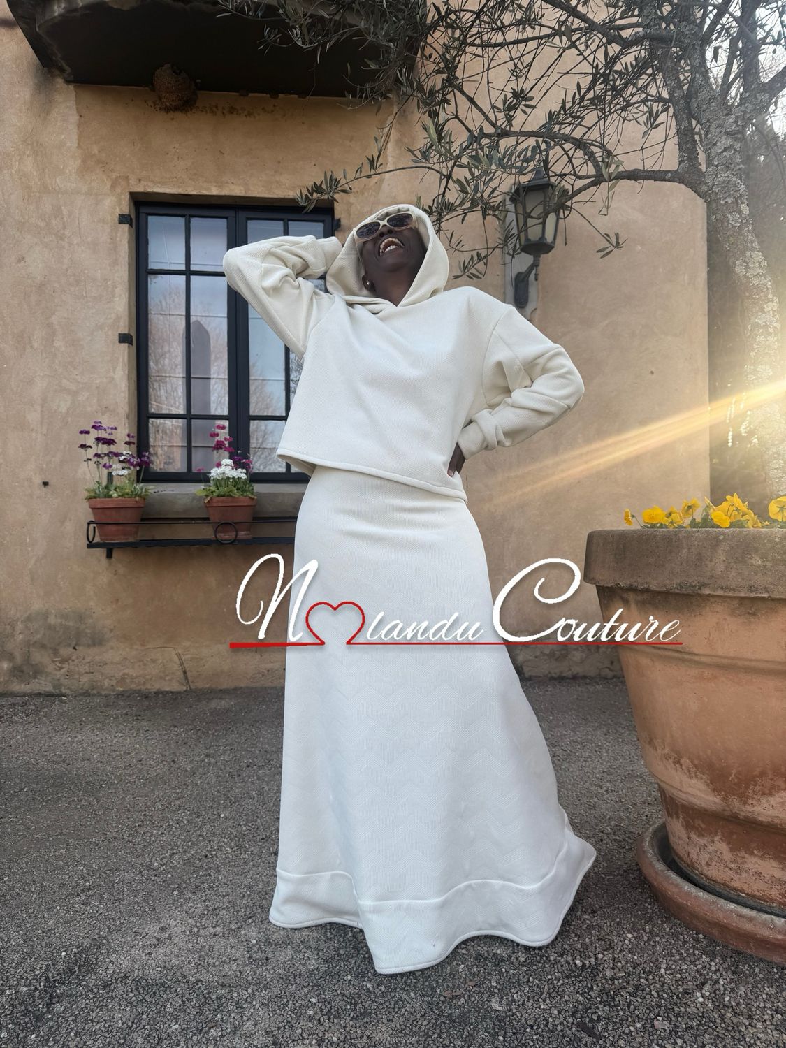 Maxi Sweater Skirt And Hoodie
