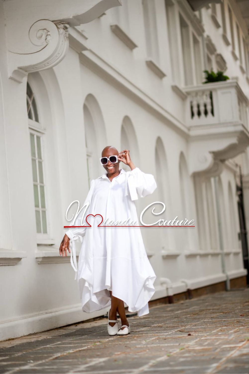 Asymmetric Shirt Dress With Balloon Sleeves