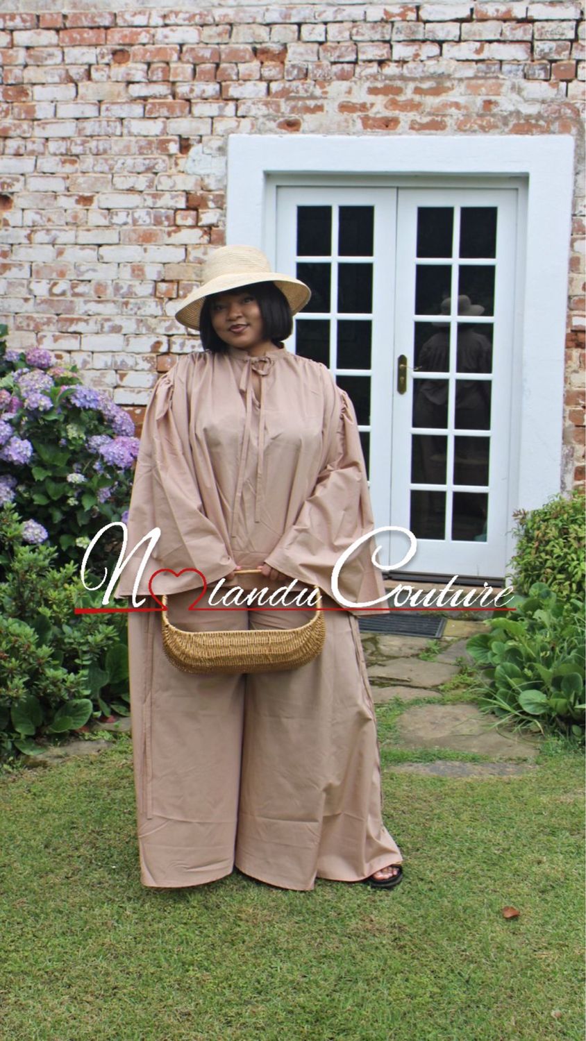 Wide Leg High Waist Pants &amp; Loose Fitting Asymmetric Shirt