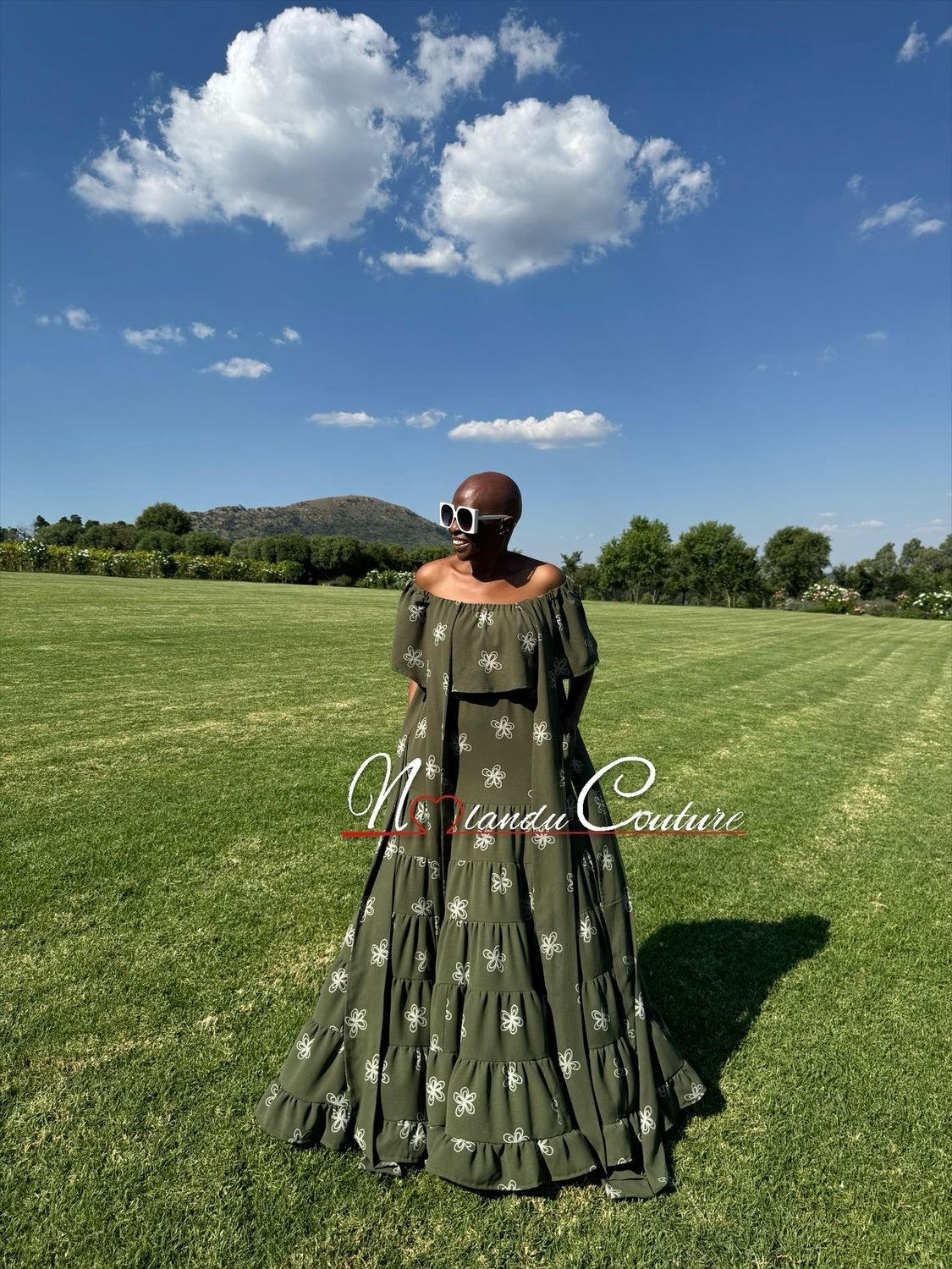 Tiered Off Shoulder Sun Dress With Ruffle Top With Pockets And Long Tie Straps