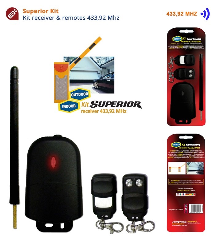 Receiver, with remote controls, suitable for every kind of outdoor and indoor requirement.
