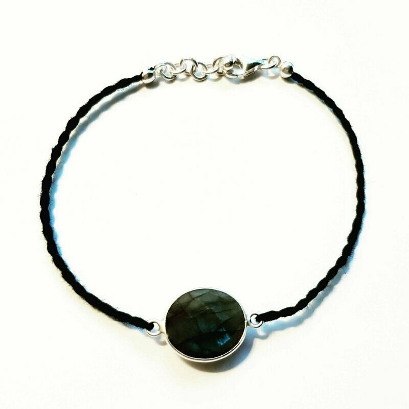 Bracelet Faceted Labradorite  Oval