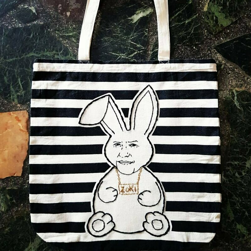 Stoffbeutel black bunny