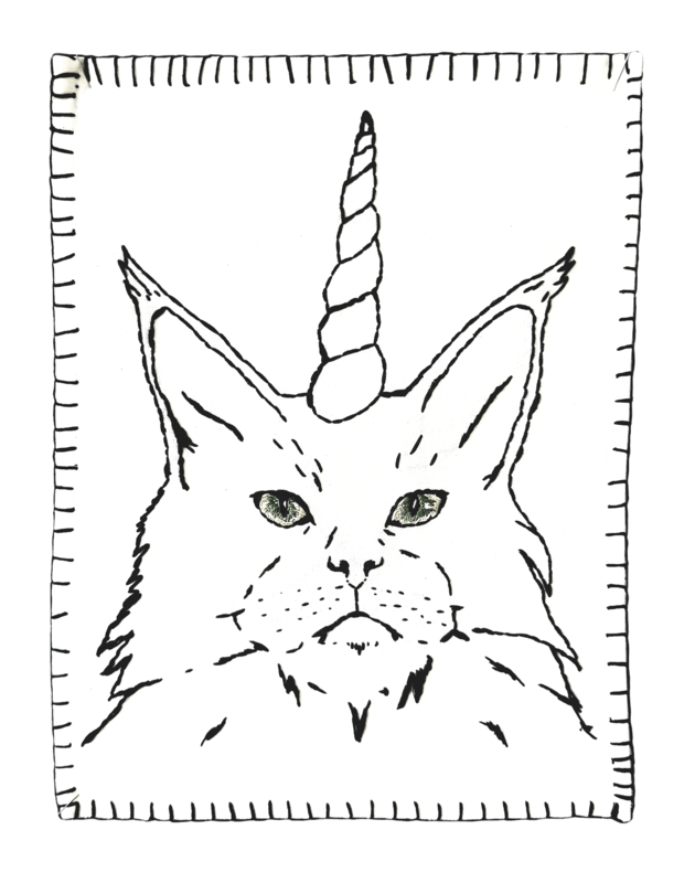 Mystische Einhornkatze
