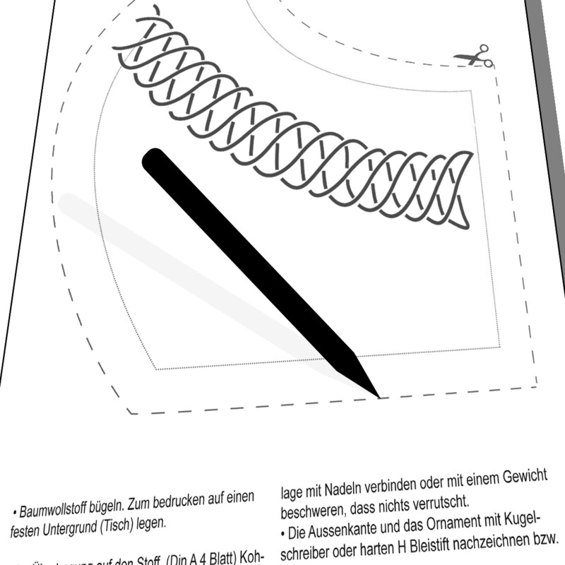 Maske Stickvorlage Bandornament