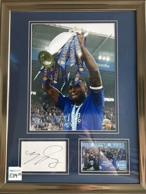 Wes Morgan Signed Leicester City Champions Presentation