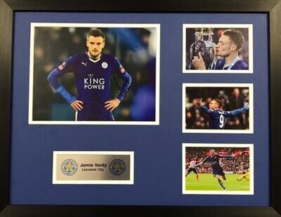 Jamie Vardy Signed Leicester City Presentation