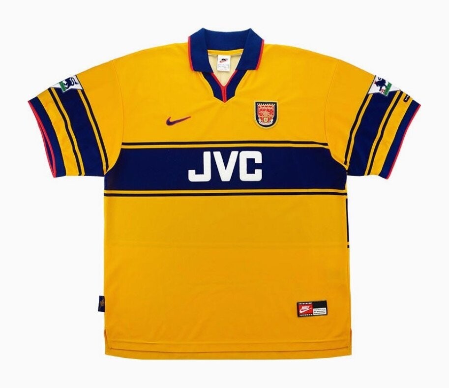 Vintage Arsenal away JVC football shirt jersey