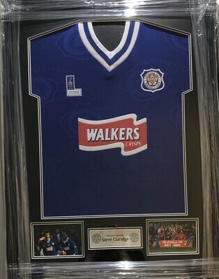 Steve Clarridge Signed Leicester City 1997 Shirt Presentation