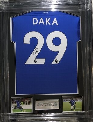 Patson Daka Signed Leicester City Shirt Presentation