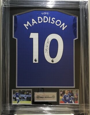 James Maddison Signed Leicester City Shirt Presentation
