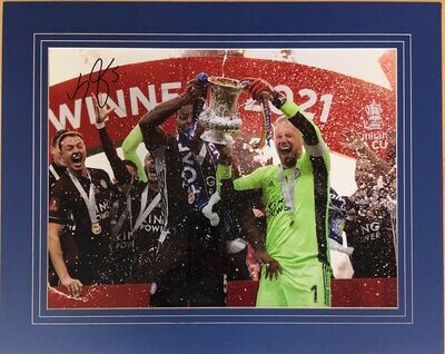 20x16 Wes Morgan FA Cup winners signed presentation.