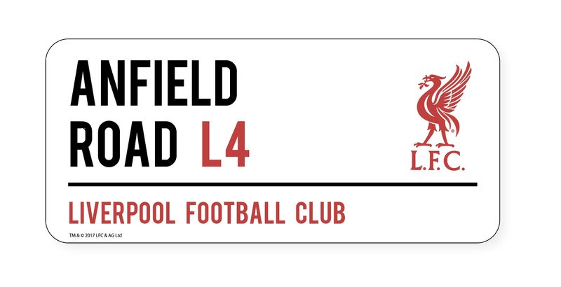 Man United Anfield Stadium Street Sign