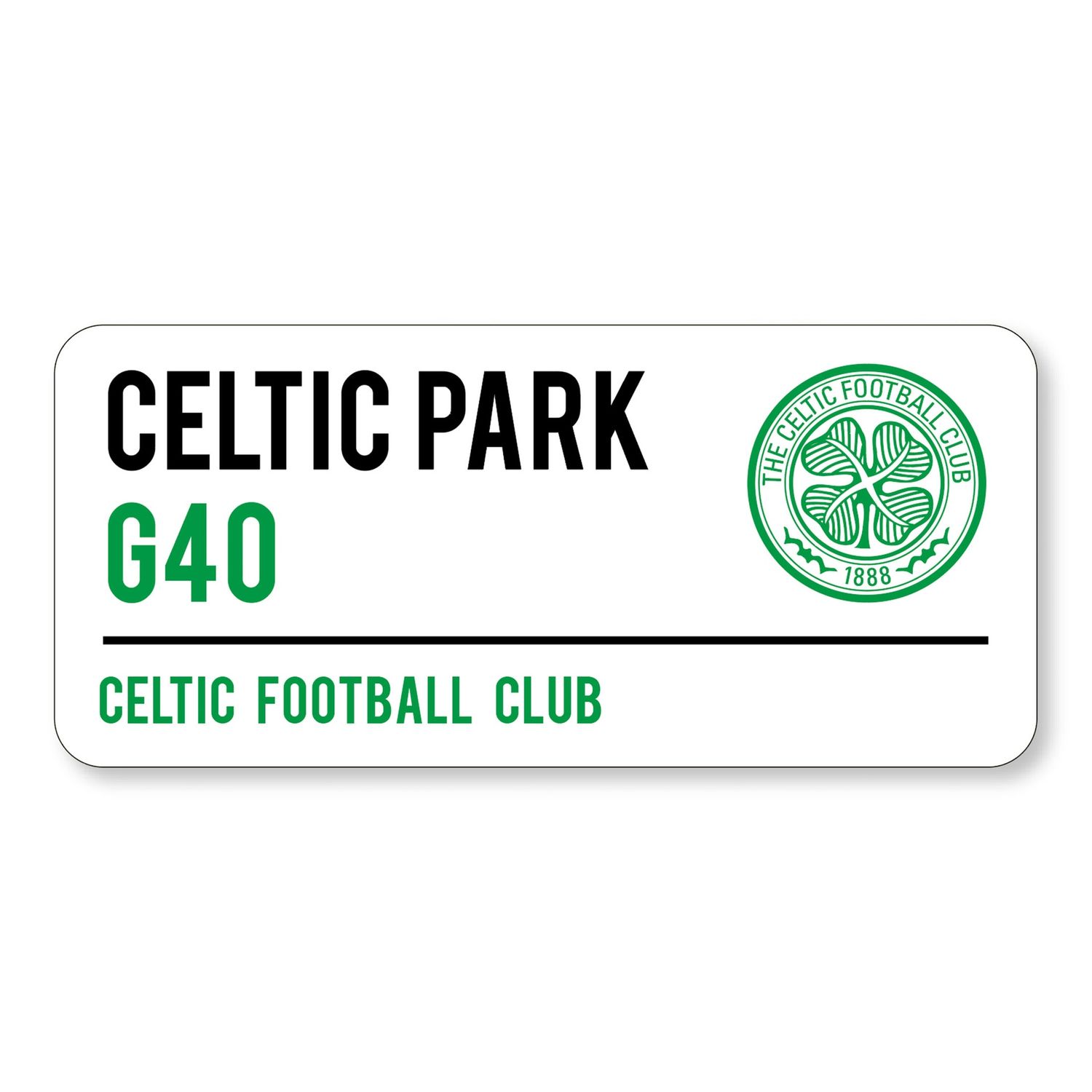 Celtic Park Stadium Street Sign