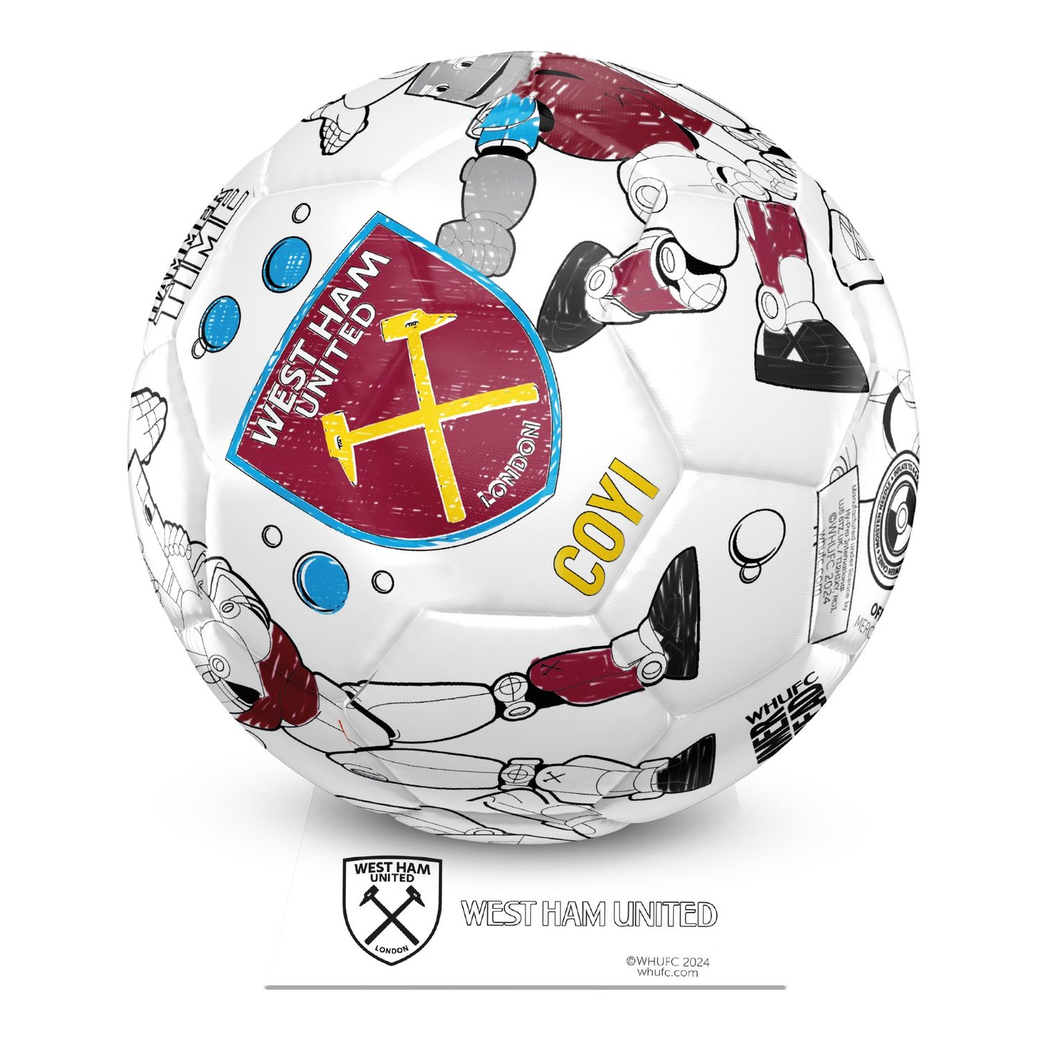 West Ham United Colour In Ball West Ham United Colour In Ball