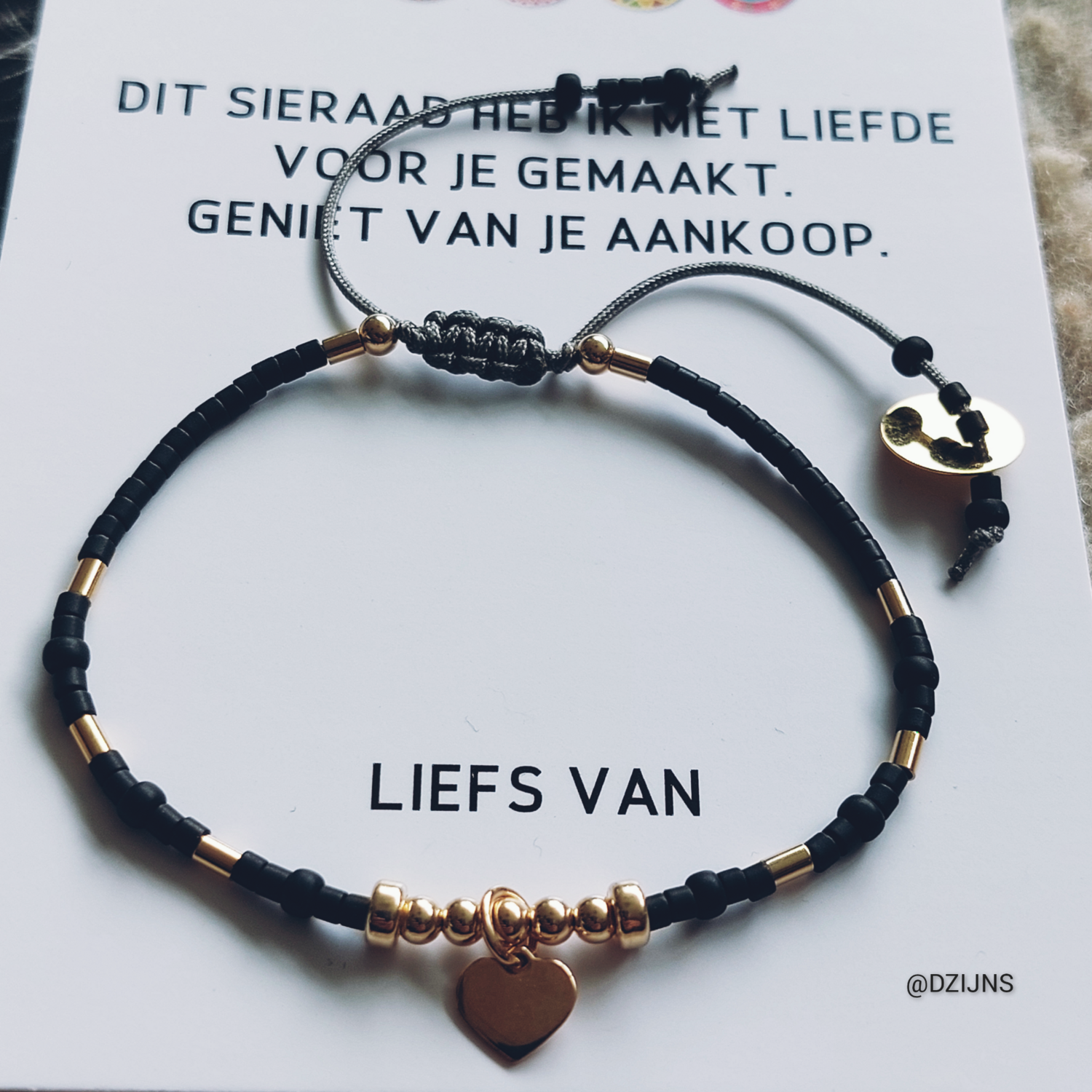 D-ZIJNS ARMBAND LIEF HARTJE