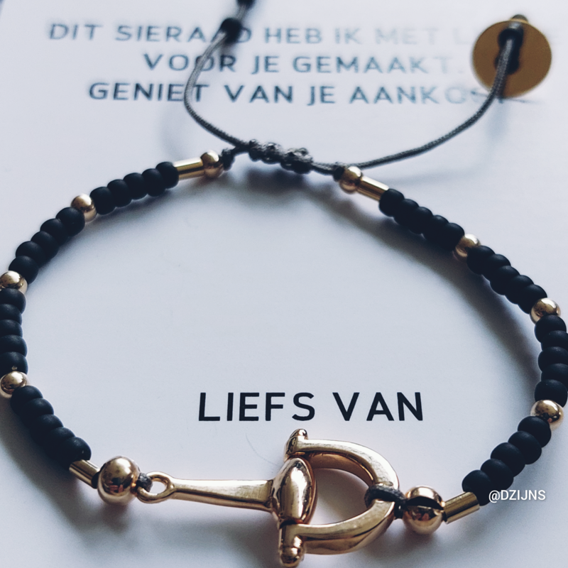 D-ZIJNS ARMBAND BIT HALF GOUD