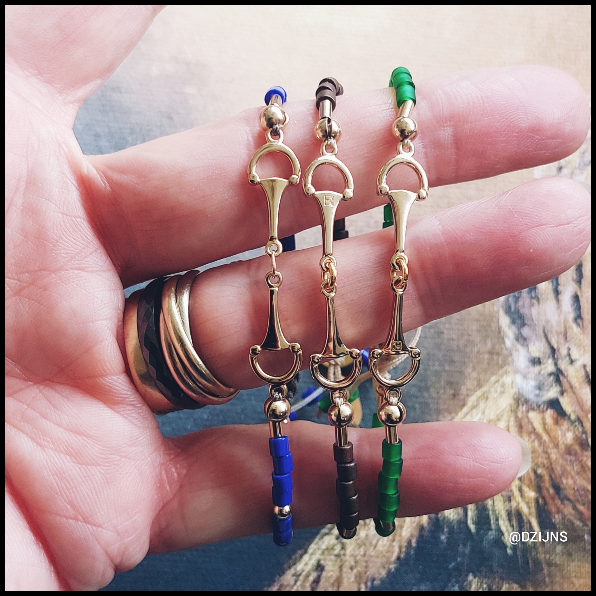 D-ZIJNS ARMBAND HORSEBIT GREEN